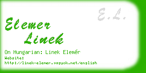 elemer linek business card